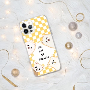 Funda transparente con diseño de perro adorable, compatible con iPhone 16 Pro Max, 15, 14, 13, 12 y 11