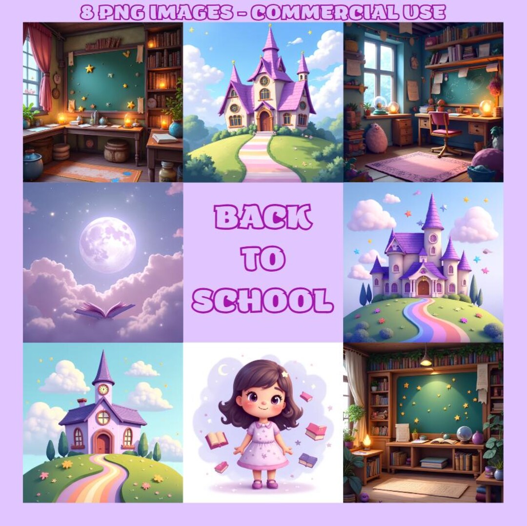 Back to School Poster - Cute Mystical Classroom Decor, Digital ...