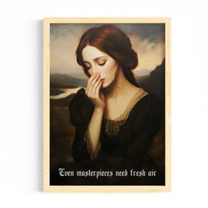 Funny Bathroom Wall Art, Vintage Bathroom Decor, Renaissance Painting Poster, Altered Eclectic Wall Art, Digital Print, Printable Wall Art