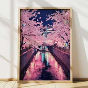 Art mural japonais, décoration japonaise, art fleurs de cerisier, art japonais, affiche de voyage, impression du Japon, impression numérique, art mural imprimable