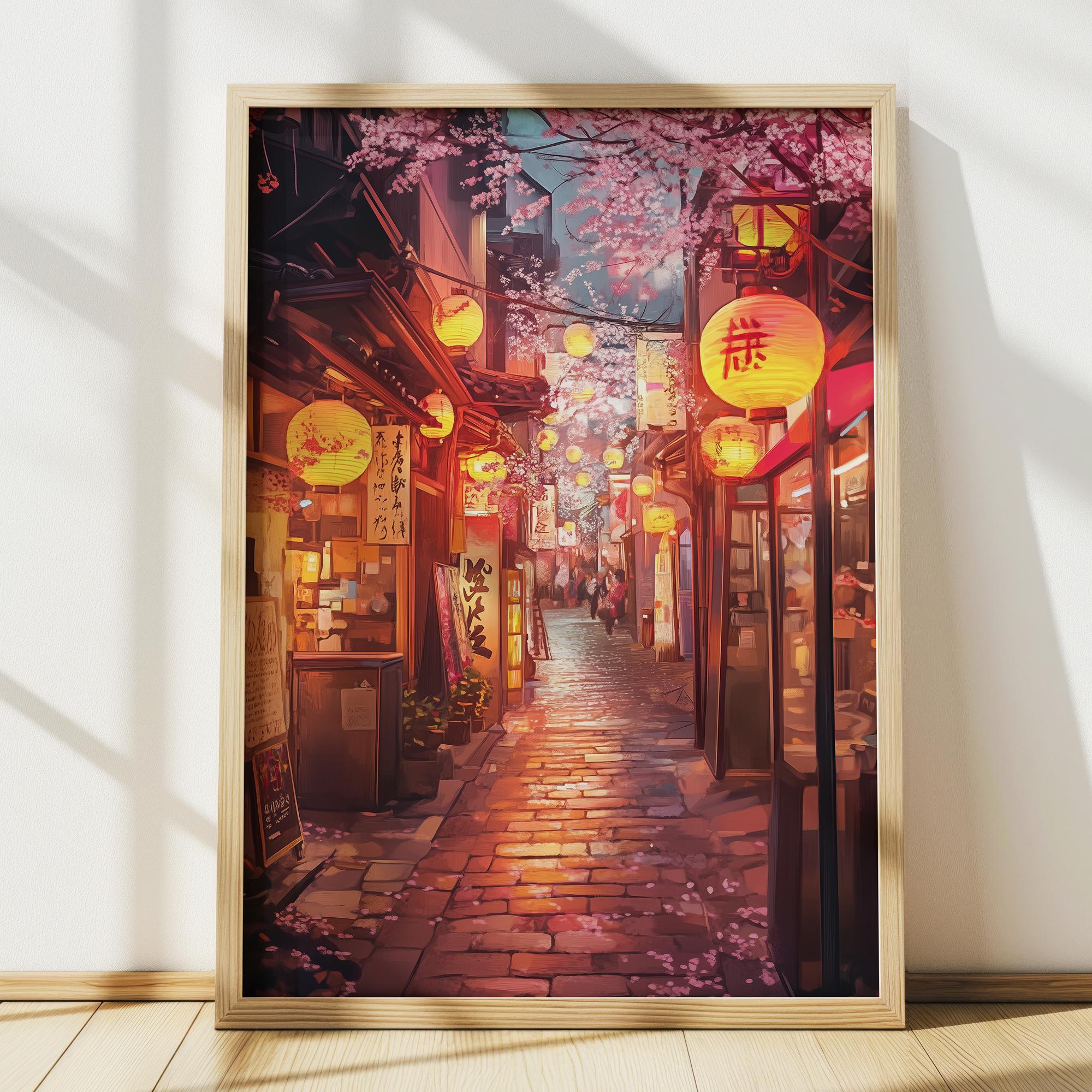 Tokyo Alley Art, Japanese Wall Art, Tokyo Street Japan Print, Travel Poster, Japanese Decor, Anime Art, Digital Print, Printable Wall Art