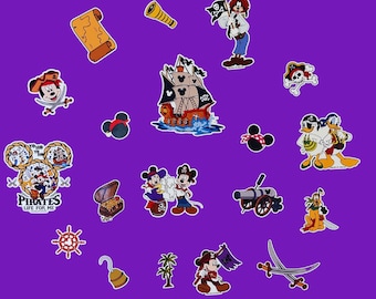 Pirates Life Cruise Door Magnet Set, Mickey and Friends Caribbean Theme 19 Magnetic Pieces