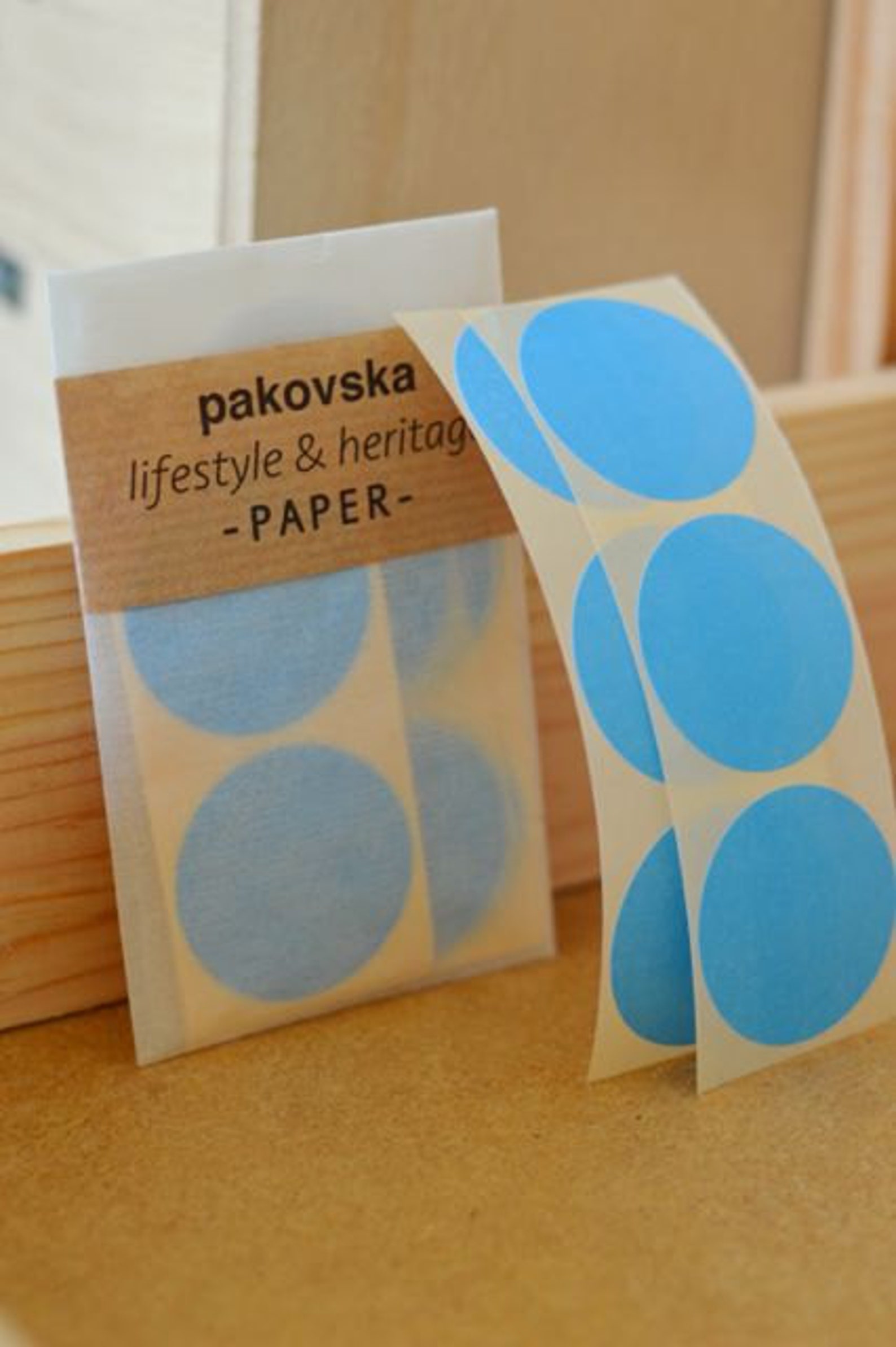 50 Blue Paper Circle Stickers Round Shaped Label Medium Etsy