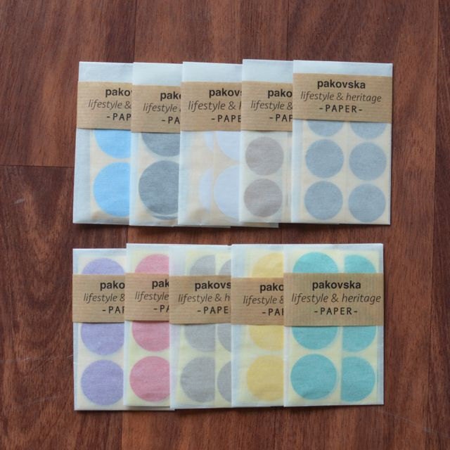 50 White Paper Circle Stickers Round Shaped Label Medium Etsy