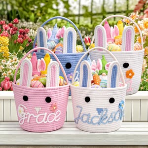 Custom Easter Basket With Name, Personalized Easter Basket, Baby Easter Basket, Baby First Easter Gift, Personalised Easter Basket For Baby