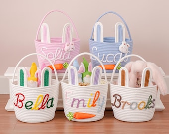 Personalized Easter Basket, Custom Easter Basket, Baby Easter Basket With Name, First Easter Basket For Kid, Easter Decor