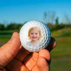 Custom Photo Golf Balls – Funny Face Golf Gift for Dad, Husband, Groomsmen, Father’s Day Gift, First Father’s Day, New Dad Golf Gift
