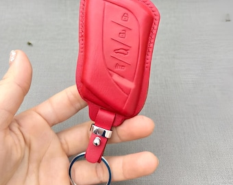 Leather Key Fob Cover Compatible with Lexus RX350 Key Fob for Rx, Tx, Nx, Rz, Es, GS, GX, LX Models Keyless Remote Case Lexus Accessory
