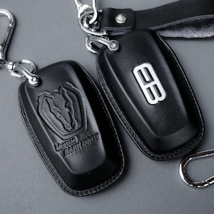 Ford Mustang Mach-E Key Fob Cover Handmade Leather Premium, GT, Rally, Select, Dark Horse, Mach 1 – Gift for Mustang