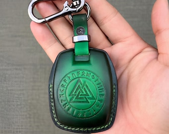 Étui pour télécommande en cuir Harley avec porte-clés avec emblèmes tête de mort, pour 883 x48 1200 Street Glide Road Glide Fat Boy 2024 2025, cadeau personnalisé