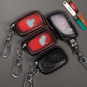 Leather Key Fob Cover Compatible with Lexus Rx350 Es Nx Gx Lx IS RC (2013–2024) | Keyless Remote Case, Custom Keychain Holder Gift