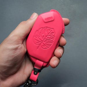 Etui porte-clés en cuir fait main pour EV3 EV6 EV9 Carnaval de Sorento Niro Sportage Telluride Stinger K5 | Étui cadeau personnalisé pour clés Kia 2025