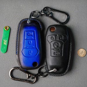 Capa para chaveiro Ford Série F, F150 F250 F350 Tremor Ranger Maverick, capa de couro super resistente 2023, preta, personalizada e feita à mão