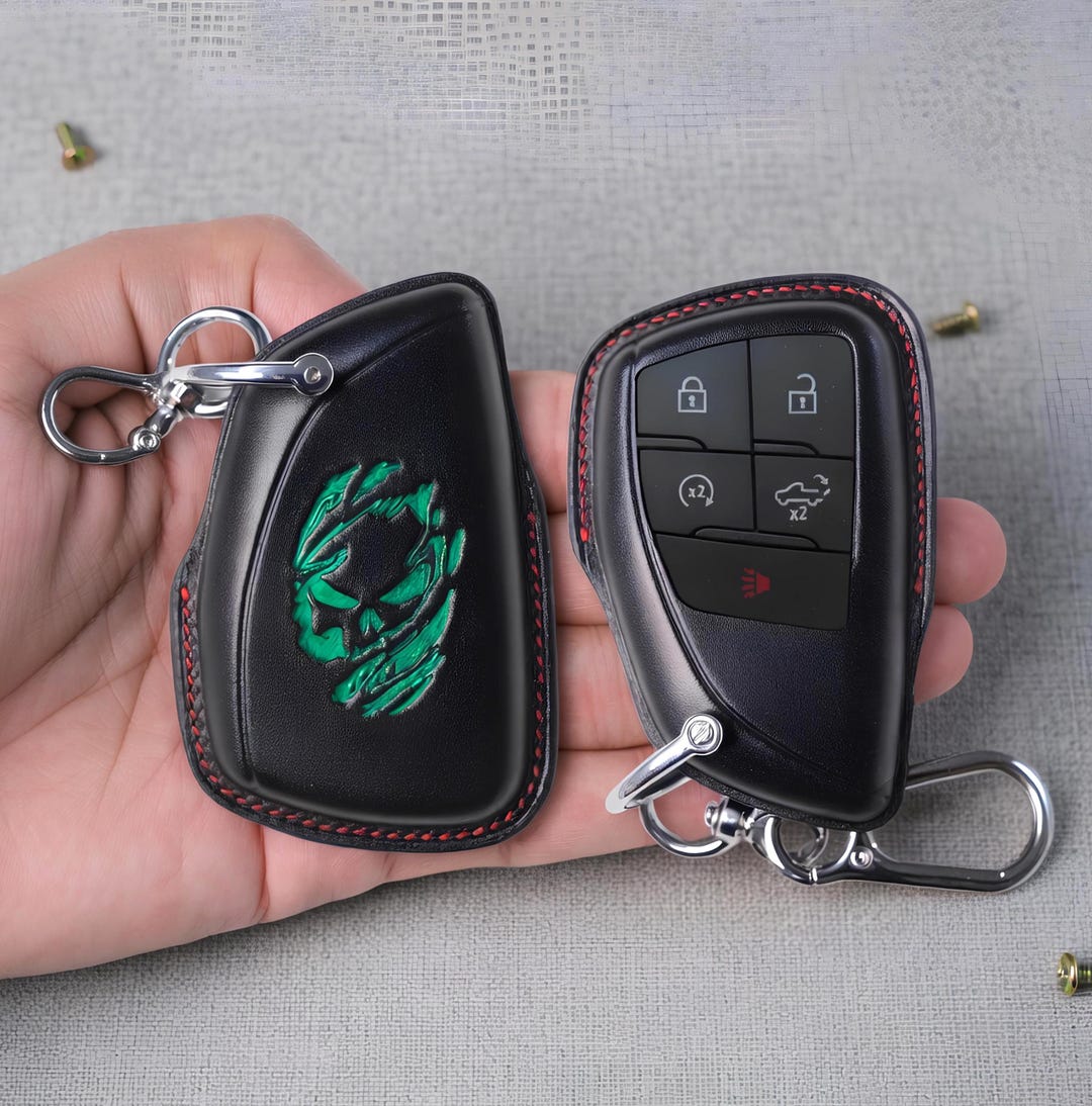 Fits AT4 Key Fob Cover 2009–2025 – Leather Case for Denali, Sierra ...