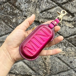 Leather Key Fob Cover for 2023 2024 2025 Mini Cooper S SE Countryman JCW Clubman | Smart Remote Long Key Case MINI Cooper Accessories