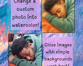 Custom watercolor image, Watercolor picture, Custom picture