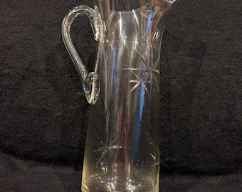 Mid Century Glass Pitcher