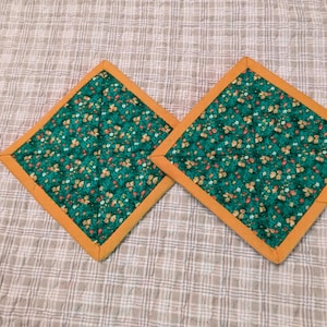 Pair of Green Hot Pads
