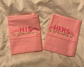 His and Hers Pillowcases