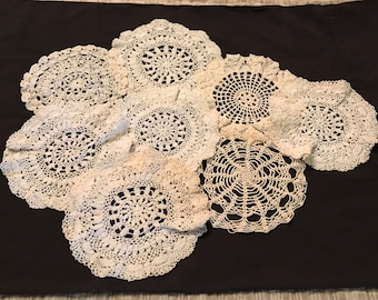 Vintage Doilies lot of 8