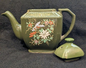 Vintage Green Teapot