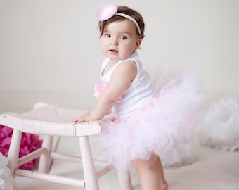 First Birthday Outfit Girl | 1st Birthday Tutu Dress | Pink Cake Smash Outfit Girl