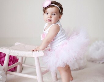 Birthday Dress | Pink First Birthday Tutu Outfit for 1 Year Old | 2 Year Old | 3 year Old