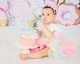 Sweet One Cake Smash Outfit Girl | Sprinkles Birthday Tutu Dress