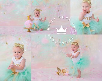 Baby Girls First Birthday Tutu Dress - Personalized Cake Smash Outfit