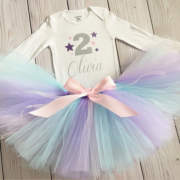 Two the Moon Birthday Outfit | Personalized Toddler Girl Tutu Gift