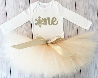 Winter OneDerLand First Birthday Outfit Girl