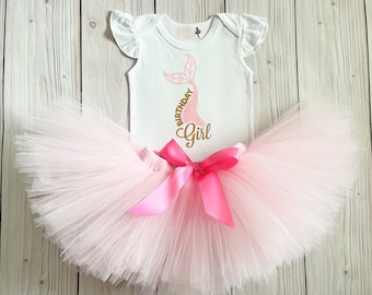 Pink Mermaid Birthday Dress | Mermaid Birthday Outfit for Baby