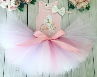 Unicorn 1st Birthday Girl Outfit | First Birthday Girl | Infant Tutu Dress | Cake Smash Outfit Girl