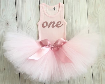 First Birthday Outfit Girl | 1st Birthday Cake Smash Tutu | Baby Girl Outfits | Baby Tutu Dress | Gift for One Year Old Toddler Girl