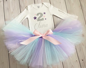 Two the Moon Birthday Outfit | Personalized Toddler Girl Tutu Gift