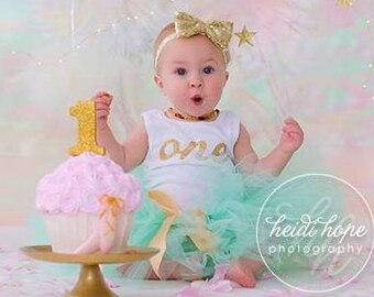 1st Birthday Tutu Dress | First Birthday Outfit Girl | One Year Old Girl Birthday Outfit | Sweet One Cake Smash Baby Girl | Baby Girl Gift