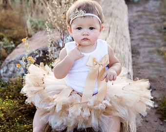 Gold First Birthday Outfit Girl | 1st Birthday Baby Girl | Tutu Dress | Cake Smash Outfit Girl | Princess Tutu