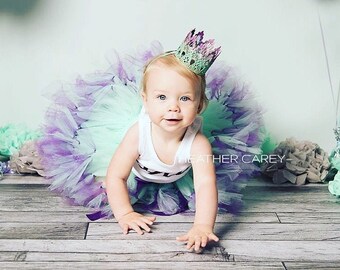 Mermaid Birthday Outfit Girl | Fluffy Baby Tutu