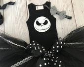 Nightmare Before Christmas Costume Baby Girl Halloween Costume Jack Skellington Dress Nightmare Before Xmas Birthday Outfit