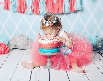 Coral First Birthday Outfit Girl | 1st Birthday Girl Outfits | Baby Dresses | Baby Tutu | Cake Smash Outfit Girl | Baby Girl Gift