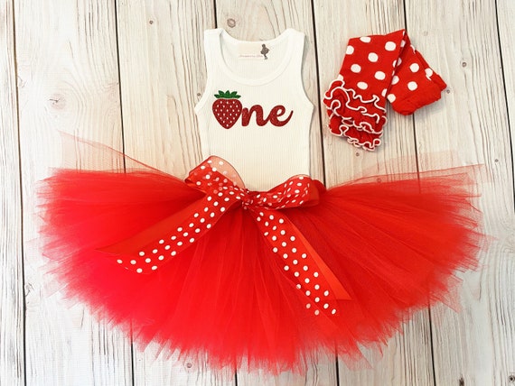 strawberry shortcake 1st birthday outfit