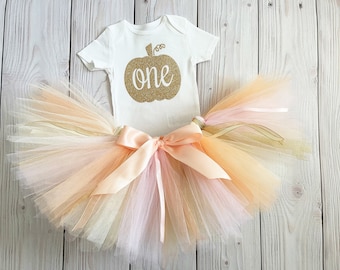 Little Pumpkin First Birthday Outfit Girl