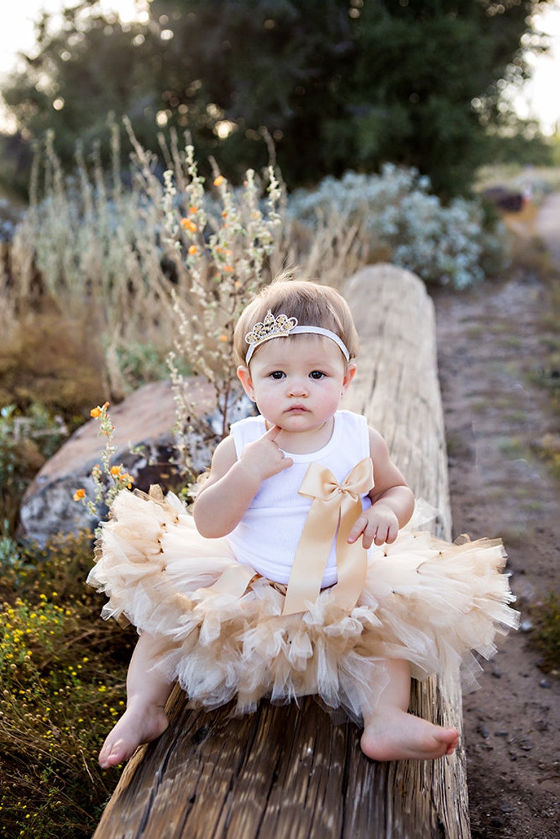 First Birthday Outfit Girl Baby Girl Tutu Dress 1st Birthday Girl Champagne Gold Cake Smash