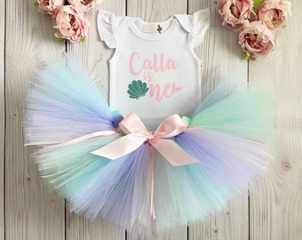 Mermaid Birthday Outfit | Pastel ONEder the Sea | Under the Sea First Birthday Cake Smash Outfit | Personalized Mermaid Birthday Tutu Dress