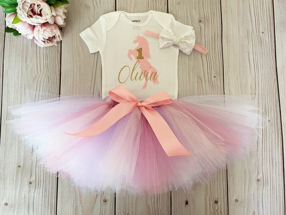 unicorn first birthday dress