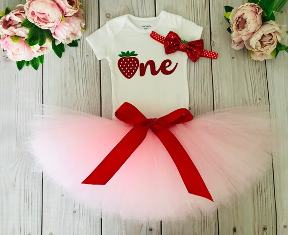 strawberry shortcake first birthday outfit