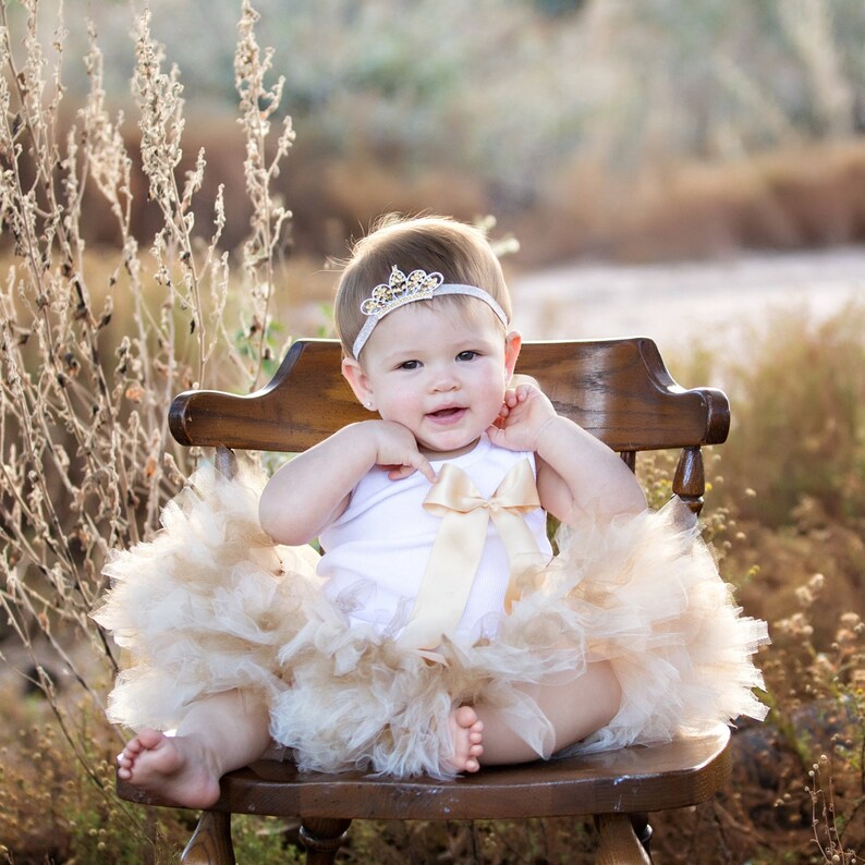 First Birthday Outfit Girl Baby Girl Tutu Dress 1st Birthday Girl Champagne Gold Cake Smash