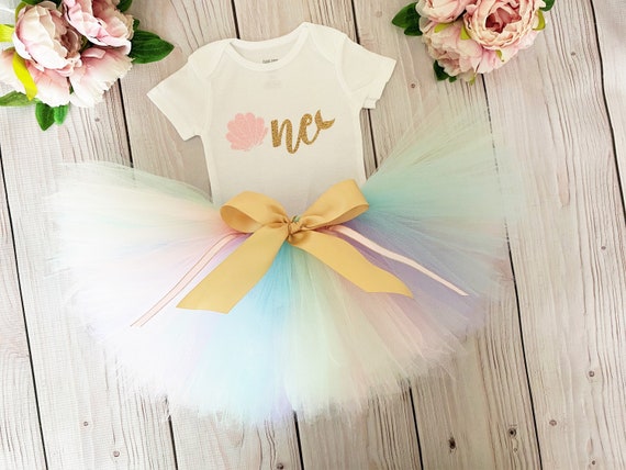 Mermaid Birthday Outfit | First Birthday Tutu Dress | Under the Sea by Strawberrie Rose Tutus Il_570xn