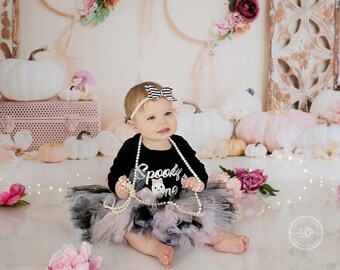 Spooky One 1st Birthday Outfit for Baby Girl | One Year Old Boo-Day Cake Smash Outfit | First Birthday Tutu Dress | October Birthday Gift