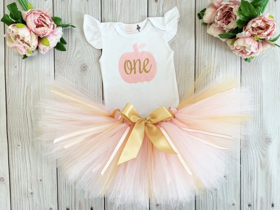 Pumpkin First Birthday Outfit Girl | One Year Old Cake Smash Outfit Girl | 1st Birthday Tutu Dress | Baby Girl Birthday Gift Il_570xn